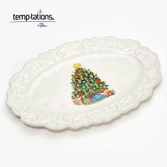 Temp-Tations Other - Temp-Tations by Tara Elegant 14" "David's Christmas" Platter - Like New